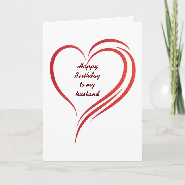 LETTRE D'AMOUR MARI SUR LA CARTE "TON ANNIVERSAIRE (Devant)
