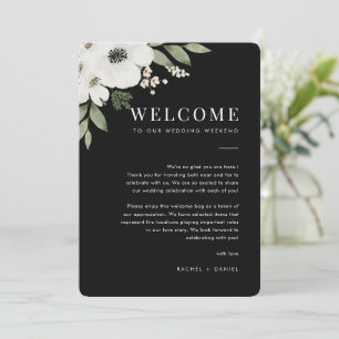 Lettre de bienvenue du Mariage floral et carte d'i