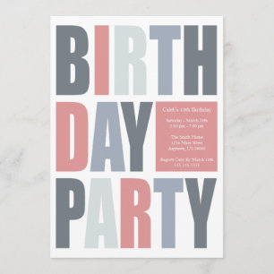 Lettre de blocage Invitations de fête d'anniversai