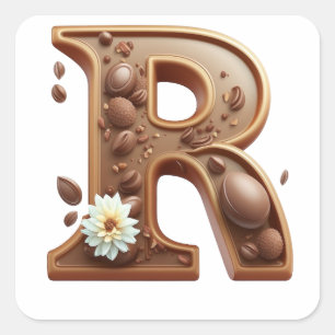 Lettre de chocolat autocollants R