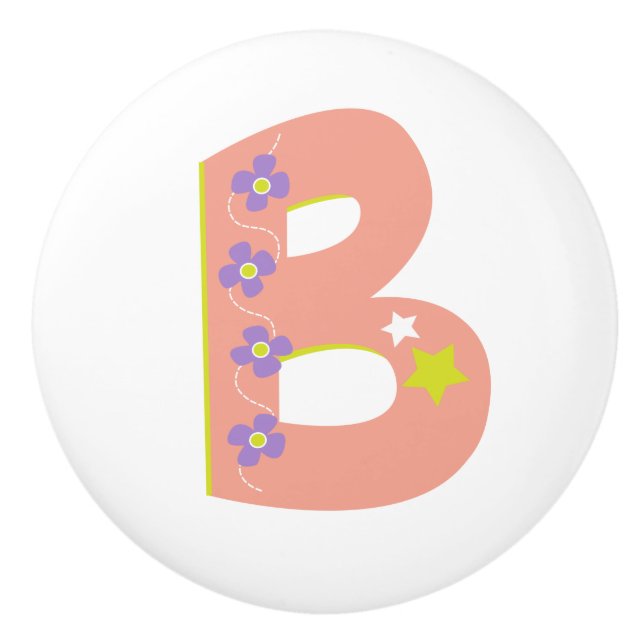 Lettre de corail décoratif B poignée monogrammée (Devant)