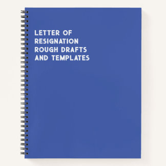 Lettre De Démission (Drôle) Carnet