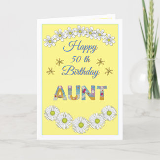 Lettre de fleurs Tante Carte d'anniversaire person