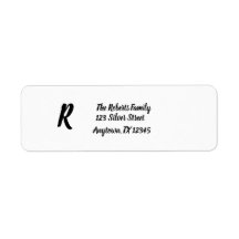 Lettre de monogramme de script personnalisé simple