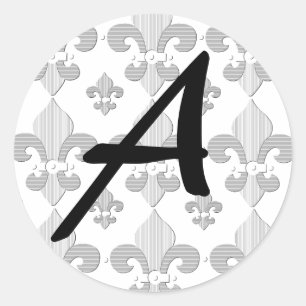 Lettre de monogramme un autocollant de Fleur de