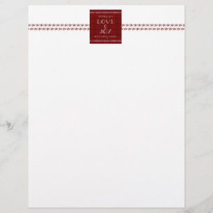 Lettre de Noël d'amour et de joie Papier