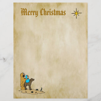 Lettre de Noël Papier - Étoile de Bethléem