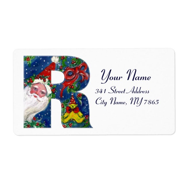 LETTRE DE NOËL / SANTA CLAUS AVEC RIBBON ROUGE (Devant)