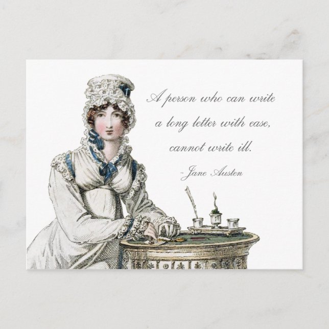 Lettre de soumission Jane Austen Écrire carte post (Devant)
