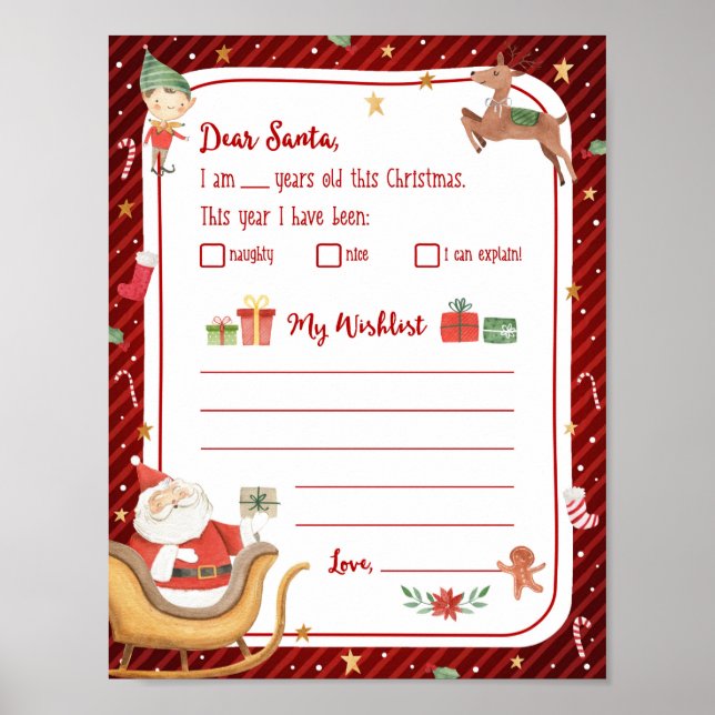 Lettre de voeux de Noël Poster (Devant)