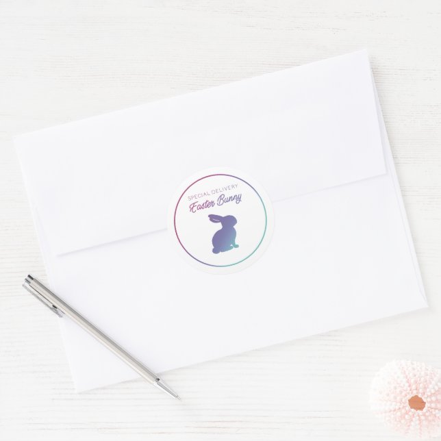 Lettre Des Stickers Bunny Pâques (Enveloppe)