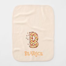 Lettre Doodle B Linge de bébé personnalisé
