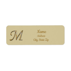 LETTRE D'OR Sophistiquée Élégante M MONO