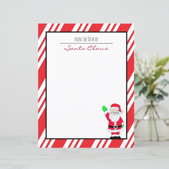 Lettre du Père Noël Papier blanc (Debout devant)