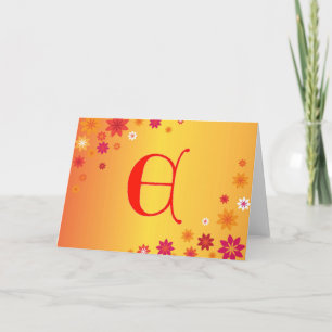 Lettre E Carte de voeux