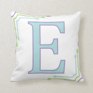 Lettre E - Coussin de monogramme