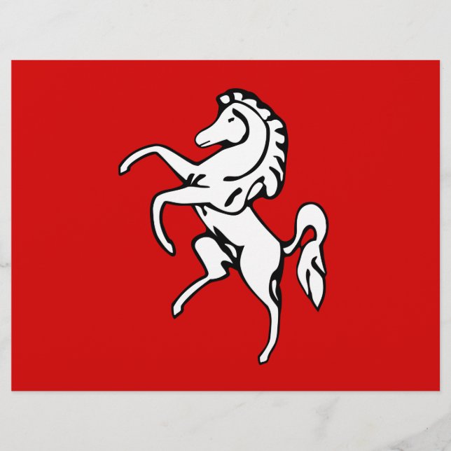 Lettre En-tête avec Drapeau de Kent, Angleterre (Devant)