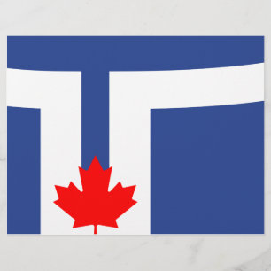 Lettre En-tête avec drapeau de Toronto, Canada