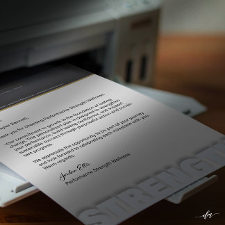 Lettre En-tête de coaching en force | Performance Fitness