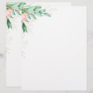 Lettre En-tête de lettres florales modernes et élégant