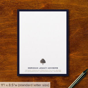 Lettre En-tête du logo de l'arbre sophistiqué