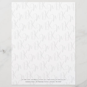 Lettre En-tête du Motif de monogramme de script professio