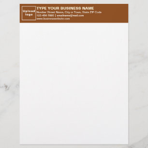 Lettre En-tête marron de papier à en-tête commercial