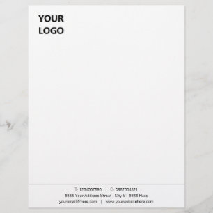Lettre En-tête personnalisé de votre entreprise avec logo