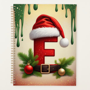 Lettre F monogramme de Santa avec accent de Noël �