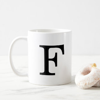 Lettre F Monogramme Mug classique, 11 oz