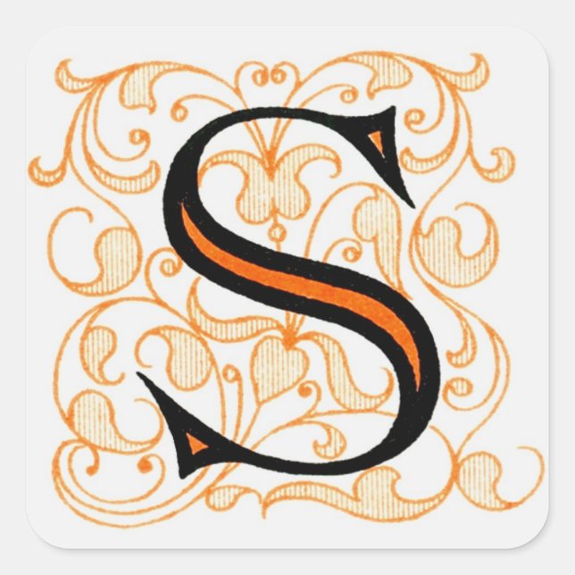 Lettre fantaisie "S" - Sticker (Devant)