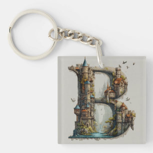 Lettre Fantastique B avec des Châteaux dans le Cie