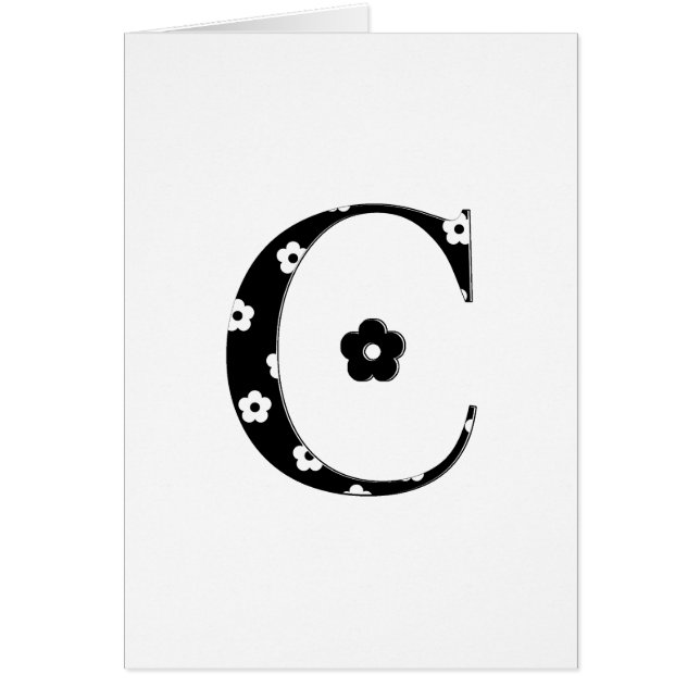 LETTRE FLEURIE C (Devant)