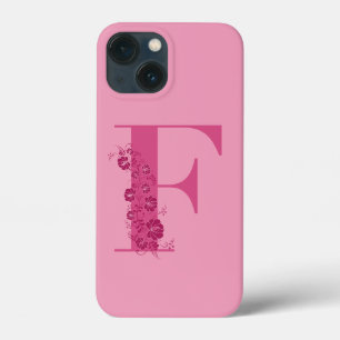 Lettre florale F coque iphone