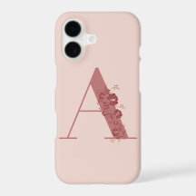 LETTRE Florale MONGRAPHIQUE A coque iphone
