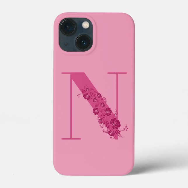 LETTRE Florale N coque iphone (Verso)