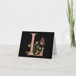 LETTRE Florale Parties scintillant rose L
