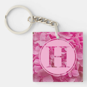 LETTRE Florale rose "H" ET XO