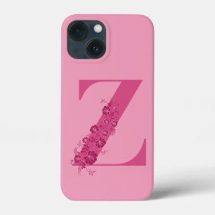 LETTRE Florale rose monogramme Z coque iphone