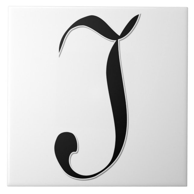 Lettre Geessele I en carreaux Monogrammes noirs (Devant)