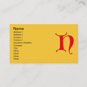 Lettre H Carte de visite