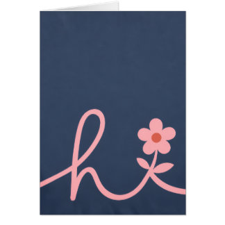 Lettre h de style minimaliste en design floral
