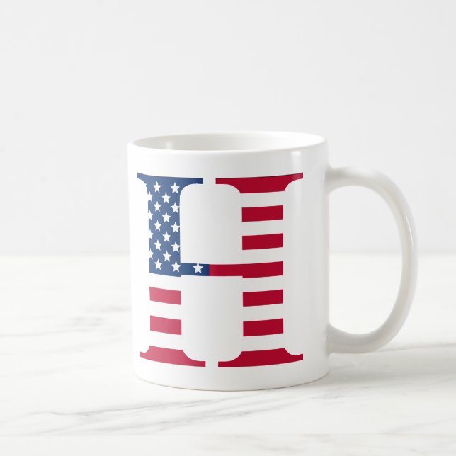 Lettre H Mug patriotique (Droite)