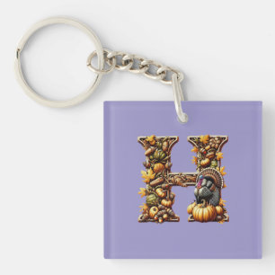 Lettre H style cadeau de Thanksgiving