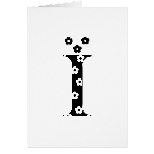 lettre I à motifs floraux (Devant)