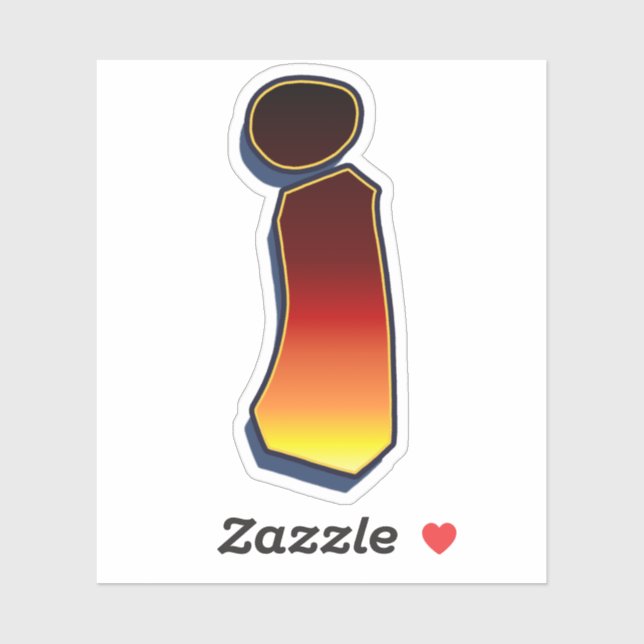 Lettre i - Sticker en flammes (Feuille)