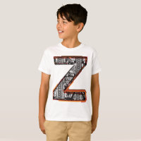 Lettre inca Z Police artistique T-shirt
