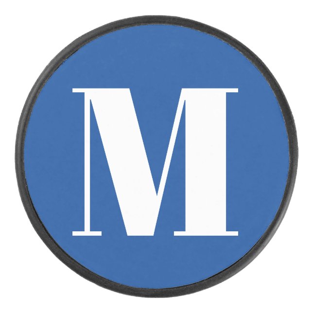 LETTRE INITIALE Bleu Profond Monogramme Moderne De (Devant)