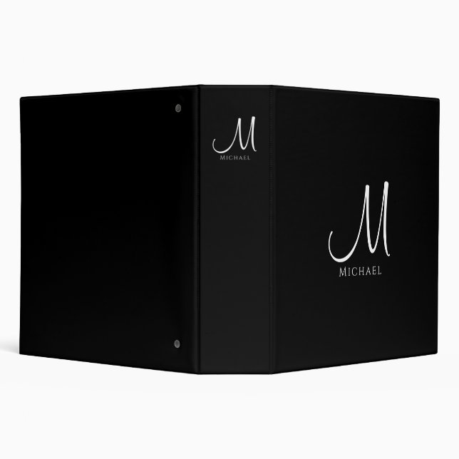 LETTRE INITIALE classeur MONogramme Modèle Élégant (Arrière-plan)