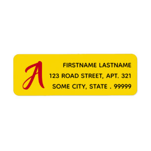 Lettre initiale de monogramme rouge simple sur le